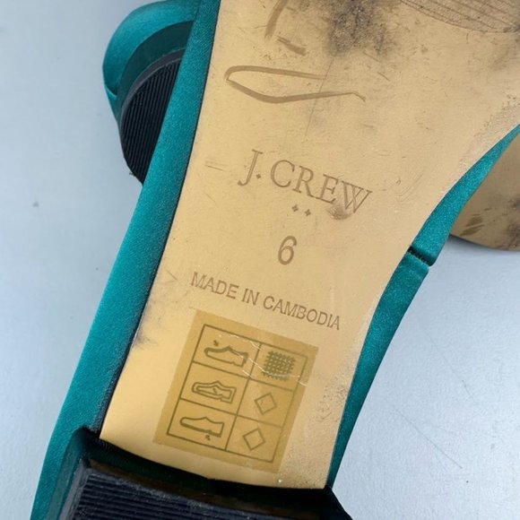 J. Crew Factory Crystal-embellished Pointed-toe Flats in Green - Picture 5 of 6